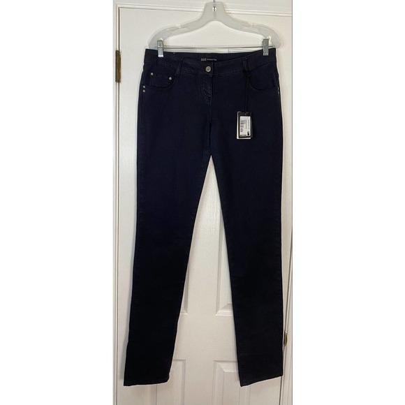 Patrizia Pepe Women’s Skinny Button Fly Jeans Navy Blue 32‎ Tags Flaw - Picture 1 of 11
